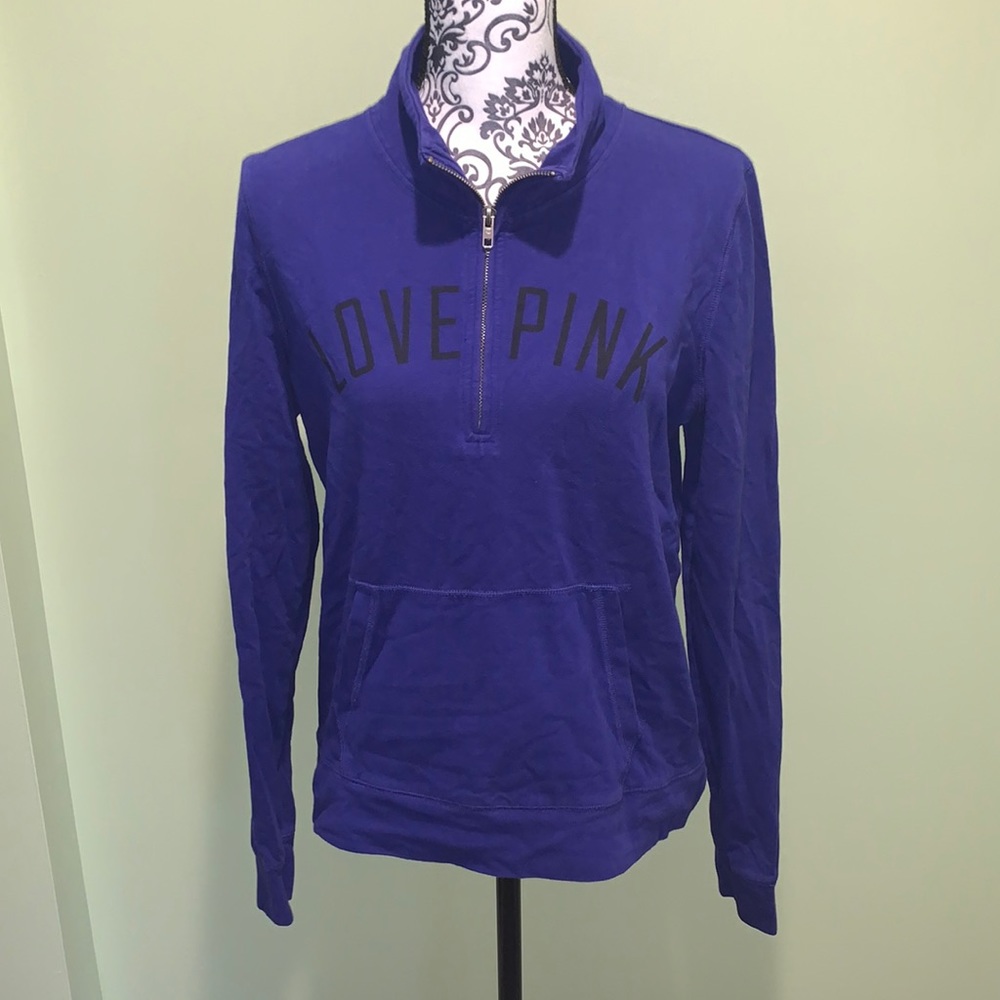 PINK VS purple 1/4 zip women’s size large